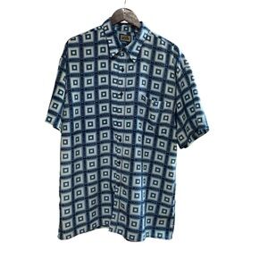 Y2K PJ Mark Vintage Shirt Platinum Button Down Blue Shirt Hip Hop